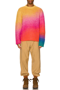 Biểu Tượng Tùy Chỉnh OEM Người Đàn Ông Mohair Áo Len Mùa Đông Gradient Jacquard Mô Hình Dệt Kim Jumper Thiết Kế Áo Thun Dệt Kim Tùy Chỉnh Đan Áo Len - Product Image 6