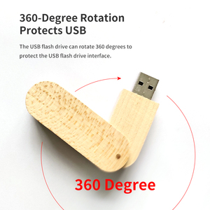 Logo-Anpassung Drehbarer USB-Stick 8GB 16GB 32GB 64GB 128GB Holz-USB-Flash-Laufwerk 3.0 2.0 Memory Stick USB-Stick - Product Image 4