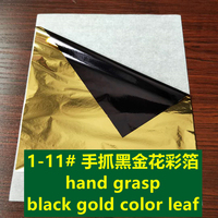 1000 pièces/sac Double couleur feuille d'or colorée feuille feuille d'or saisir à la main feuille d'or chaque côté avec une couleur différente