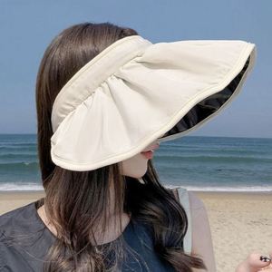 Sombrero de Sol de ala ancha superior vacío de verano para mujer Anti UV protector solar sombrero de cubo Protección Solar Femenina gorra de playa al aire libre - Product Image 3