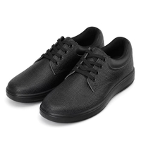 Chaussures en cuir véritable de haute qualité pour hommes, décontractées, confortables, à lacets, noires, chaussures de sécurité pour chef
