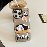 Coque de téléphone populaire motif Panda de dessin animé pour iPhone 17 Air 16 15 14 13 12 Pro Max, antichoc, motif Léopard Tigre, coque de protection