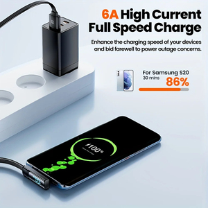 Pantalla LED inteligente de codo de 90 grados de 100W compatible con QC 4,0 USB a <span class=keywords><strong>tipo</strong></span> <span class=keywords><strong>C</strong></span> <span class=keywords><strong>Cable</strong></span> de datos de carga rápida para <span class=keywords><strong>Iphone</strong></span> 16 15 Xiaomi Samsung - Product Image 4