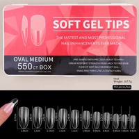 Offre Spéciale Amande Stiletto Couverture Complète Demi Faux Ongles Conseils Rond Cercueil Gel Extension pour Doigts Échantillon Gratuit Boîte Motif Carré