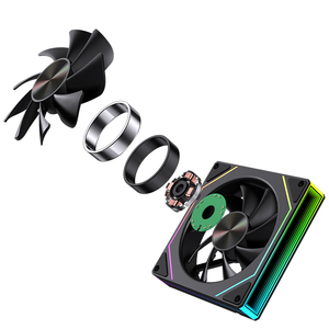 Lovingcool 2024 nuovo stile <span class=keywords><strong>CPU</strong></span> ventola di raffreddamento LED effetto luce per <span class=keywords><strong>Computer</strong></span> da gioco ventola 120mm RGB Desktop ventola armadio - Product Image 6