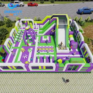 Parc à thème gonflable commercial, château gonflable pour enfants en plein air, toboggans, parcours d'obstacles intérieur, parc à thème sportif, structure gonflable - Product Image 5