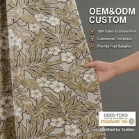 Tissu en velours coupé à motif floral tropical, 450 à 520 g/m², en polyester tricoté, motif feuille de palmier, pour ameublement de canapé, chaise, décoration d'hôtel