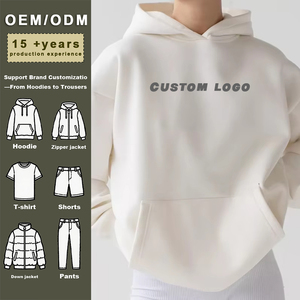 <span class=keywords><strong>Felpa</strong></span> con Cappuccio <span class=keywords><strong>Oversize</strong></span> Casual in Cotone Pesante Personalizzata con Stampa a Rilievo per <span class=keywords><strong>Donna</strong></span> - Product Image 1