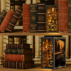 Tự làm cuốn sách Nook kit-sáng tạo mini kệ sách chèn cho trang trí nội thất, món quà hoàn hảo cho những người yêu thích cuốn sách, tùy chỉnh thủ công bằng gỗ dự án - Product Image 4