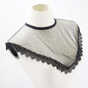 Blusa transparente personalizada al por mayor con capelet desmontable para mujer, Media camisa con cuello falso - Product Image 1