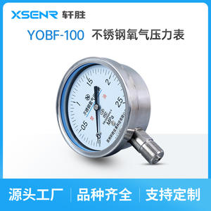เกจวัดแรงดันออกซิเจนสแตนเลสซูโจวซวนเซิง ขนาด 100 มม. แบบอนาล็อก พร้อมเกลียวเชื่อมต่อ วัดหน่วยเป็น MPa - Product Image 5