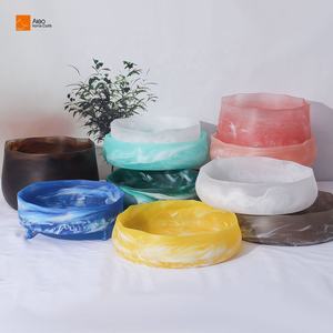 Conjunto de Tigelas de Frutas de Resina Azul Luxuosa com Design Nórdico, Seguro para Servir Saladas e Pratos em Festas, Fabricado na China - Product Image 4