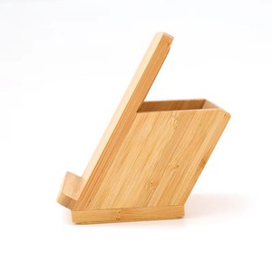 Wooden <b>Pen</b> Holder Bamboo Square Modern Simple Office Desktop Storage <b>Box</b> Natural Wood Color - Product Image 5