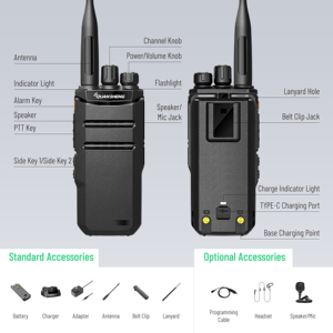 Radio Bidireccional Portátil Quansheng TG-E100, 16 Canales, 10W de Alta Potencia, Walkie Talkie con Soporte <span class=keywords><strong>VOX</strong></span> y Programación por PC - Product Image 6
