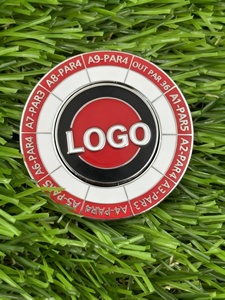 Marqueur de balle de <span class=keywords><strong>golf</strong></span> en métal magnétique personnalisé avec code QR gravé au laser, pour équipement de sport extérieur, robuste, fourniture d'usine - Product Image 5