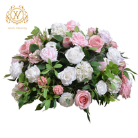 Ensemble floral rose léger de luxe Simulation de boule de fleur brodée Rose fleur artificielle pour proposition fiançailles décor de mariage
