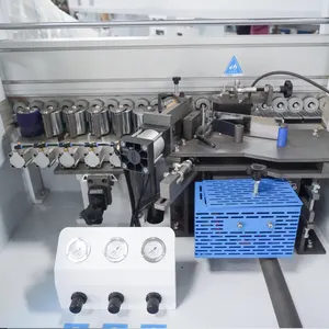 JY-468J Máquina de bordar bordas automática CNC para madeira com pré-fresagem e corte duplo para máquinas de móveis