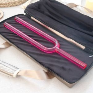 เครื่องดนตรีประเภทเพอร์คัสชั่นปรับสมดุลด้วยเสียงทรงส้อมปรับสมดุลด้วยคริสตัลสีชมพูเข้ม - Product Image 3