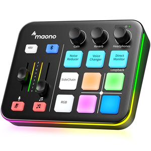 <span class=keywords><strong>Mezclador</strong></span> <span class=keywords><strong>de</strong></span> Audio <span class=keywords><strong>para</strong></span> Juegos MAONO G1 NEO, Efectos <span class=keywords><strong>de</strong></span> Sonido Personalizados, Transmisión RGB con Interfaz <span class=keywords><strong>de</strong></span> Audio <span class=keywords><strong>para</strong></span> Micrófono XLR <span class=keywords><strong>para</strong></span> Voz en Juegos y Podcasts - Product Image 1