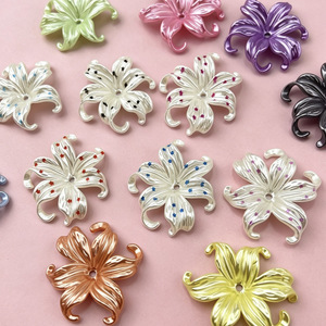 Breloques en résine de dessin animé, accessoires DIY pour pinces à cheveux, boucles d'oreilles, breloques pour chaussures, colle crème, coque de téléphone, époxy, fleur d'iris, étoile 13 C - Product Image 4