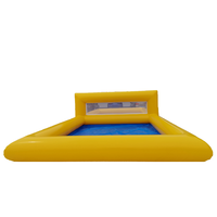 Grand terrain de volley-ball de plage gonflable en PVC durable, filet de piscine pour parc aquatique, équipement de divertissement aquatique gonflable pour le water-polo, 500 kg