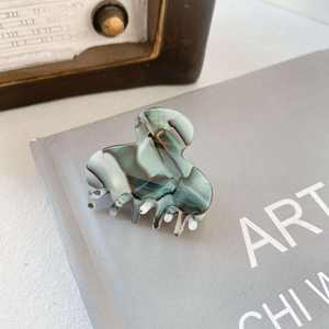 Pinces à cheveux en acétate coréen personnalisées DZ pour femmes, design mignon de mini pince à cheveux avec un trou rond pour femmes - Product Image 5