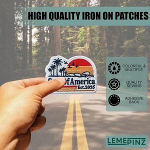 Gulf Of America Embroidery Patch 3 Inches Iron On <b>Sew</b> On Travel Applique Patch For <b>Bags</b> - Product Image 4