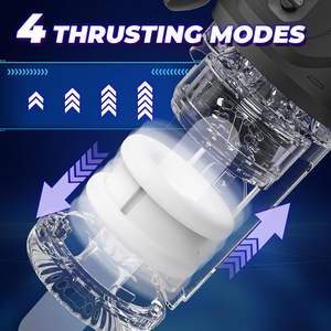 ワンクリックバースト軍曹主要男性自慰行為者シャフト回転眼鏡4速デジタルディスプレイユニークな男性用おもちゃ - Product Image 4