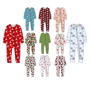Barboteuse pour nouveau-né, vêtements pour bébé, <span class=keywords><strong>cadeau</strong></span> de noël, imprimé flocon de neige, vêtements pour enfants, vente en gros - Product Image 1