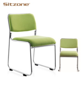 Silla <span class=keywords><strong>de</strong></span> <span class=keywords><strong>Oficina</strong></span> Apilable sin Brazos con Estructura Metálica y Tapicería <span class=keywords><strong>de</strong></span> Tela, Ideal para Visitas, Capacitación, Personal, Salas <span class=keywords><strong>de</strong></span> Conferencias y Invitados - Product Image 4