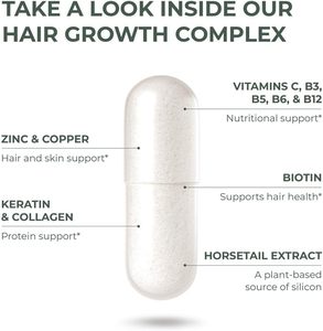 OEM Biotin Viên nang tăng trưởng tóc vitamin cho nam giới và phụ nữ tóc bổ sung 60 viên nang không GMO Sản phẩm làm dày tóc tự nhiên - Product Image 3