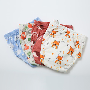 Pantalon de <span class=keywords><strong>couche</strong></span> en tissu pour enfants Formation de bébé et <span class=keywords><strong>couche</strong></span> de toilette <span class=keywords><strong>lavable</strong></span> avec du coton écologique pour l'apprentissage et le confort - Product Image 2