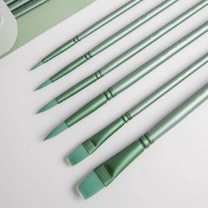 Juego de Pinceles para Pintura al Óleo Digital Maihui, Pinceles de Acuarela Profesionales con Cerdas de Nailon, Punta Redonda y Plana, para Estudiantes de Arte - Product Image 1
