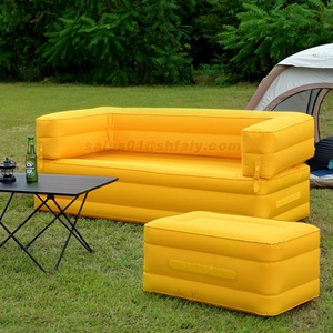 OEM/ODM Inflatable <b>Sofa</b>, a Transforming Couch with Multiple Uses Transform From <b>Sofa</b> to <b>Bed</b> Bulit-in Detachable <b>Air</b> Pump - Product Image 4