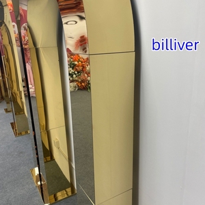 Nuovi elementi decorativi per matrimoni, <span class=keywords><strong>colonne</strong></span> quadrate tridimensionali semicircolari in acciaio inossidabile, struttura di sfondo per decorazioni scenografiche. - Product Image 4