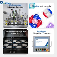 Machine d'emballage automatique haute vitesse Polyva pour petits sachets de lessive, dosettes de lessive en film PVA soluble dans l'eau