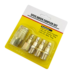Juego de acoplador rápido de 5 uds de hierro de tipo americano directo de fábrica con herramientas de Hardware chapadas en superficie de cobre - Product Image 5