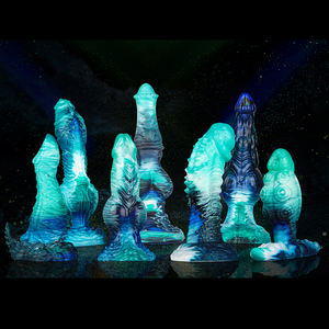 Monster Riesige dicke weiche Vibrator Dildo mit 4 Eiern Große Fantasie Dildo Inflator Pumpe Hund Sexspielzeug mit Saugnapf Adult Toys - Product Image 1