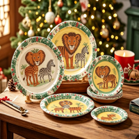 Assiettes en papier jetables de qualité alimentaire OOLIMAPACK pour gâteaux et desserts