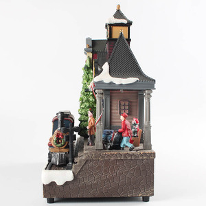 Decoraciones Navideñas <span class=keywords><strong>de</strong></span> Tren Luminoso Colorido en Movimiento 2026, Adornos Artesanales <span class=keywords><strong>de</strong></span> Plástico y Resina - Product Image 2