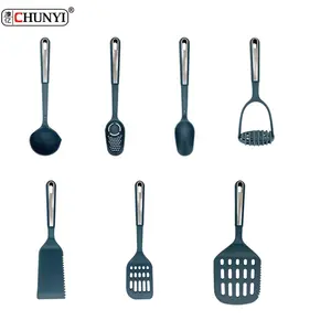 Utensílios De Cozinha Cozinhar Acessórios Conjunto De Utensílios De Cozinha Nylon e Aço Inoxidável 7 Pcs Nylon Cozinhar Utensílios De Cozinha Conjunto