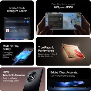 OnePlus 13R Nebula Noir, Teléfono Inteligente 5G Desbloqueado de Fábrica, Doble SIM, 256 GB de ROM, 12 GB de RAM, Juegos, 120 Hz, 6000 mAh, Versión Internacional - Product Image 6