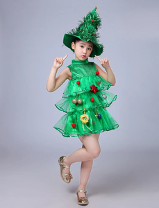 Bambino bambino bambine albero di <span class=keywords><strong>natale</strong></span> <span class=keywords><strong>Costume</strong></span> abito abiti verde elfo scuola materna <span class=keywords><strong>Costume</strong></span> da ballo - Product Image 6