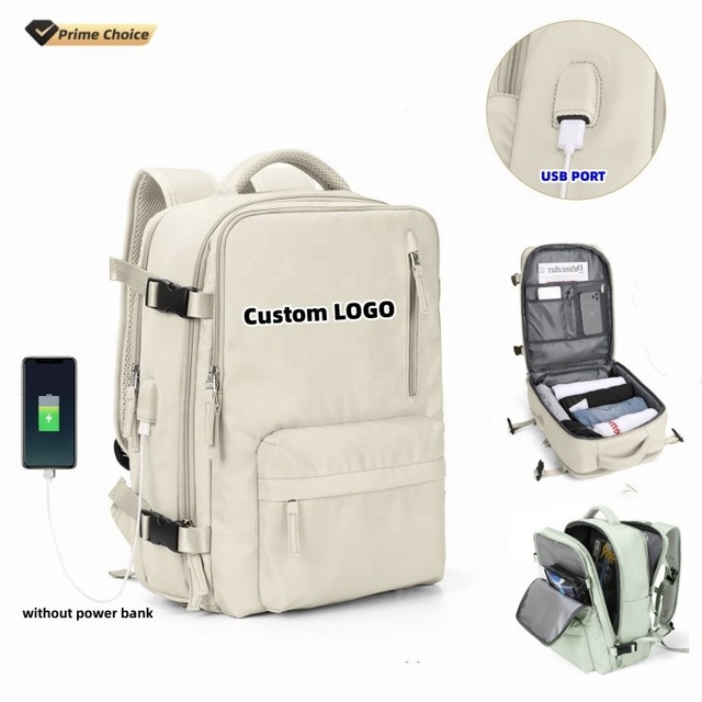 Bolso Para Custom logo Big Capacity Recycled USB Anti-theft Laptop Travel Backpack for Men Nylon pink Womens College Backpack
