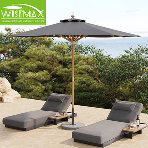 WISEMAX mobilya Modern açık güneşlik şemsiye alüminyum çerçeve su geçirmez kumaş şemsiye havuz kenarı plaj için mermer tabanı ile - Product Image 6