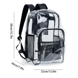Mochila Unisex de PVC Moderna, Transparente, Informal, Impermeable, Adecuada para Estudiantes y Adultos de Oficina, Último Modelo - Product Image 3