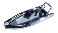 Nouveau Design RIB 580 Certifié CE, Yacht de Luxe en Fibre de Verre, Bateau Pneumatique Soudé à Moteur Hors-Bord à Essence pour la Pêche et les Sports Nautiques, à Vendre