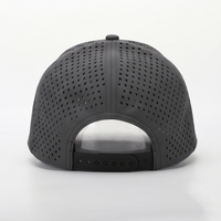 Casquettes de golf et de course pour adultes, personnalisées, sportives, 6 panneaux, en toile et nylon imperméable, avec perforations découpées au laser et logo en caoutchouc - Collection Printemps/Été