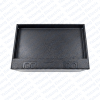 Boîtier de sol encastré en acier inoxydable noir mat ZDR-200AB avec 4 prises électriques US UK UN EU, USB-C et CAT6