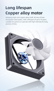 Ventilateur de boîtier de jeu SNOWMAN en promotion, 120 mm, 5 V, PWM, 4 broches, ARGB, effet miroir infini, pression statique 1,5 mm-H2O, faible bruit, roulement à billes - Product Image 4